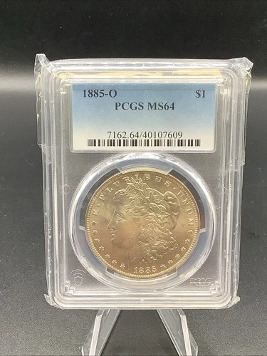 1885-O $1 Morgan Silver Dollar PCGS MS64 Blue Label