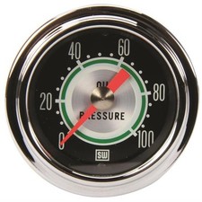 Stewart Warner 360dp Green Line 2-116 Mechanical Oil Pressure Gauge Stewart Warner 360dp Green Line 2-116 Mechanical Oil Pressure Gauge
