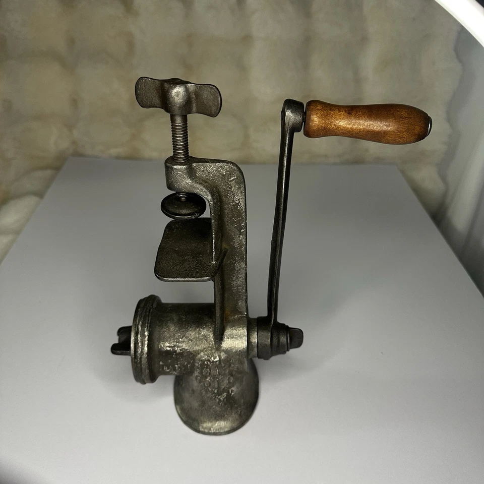 Molinillo de Carne Keystone Vintage Nº 20 Manivela Montaje de Mesa Foto 2 de 4