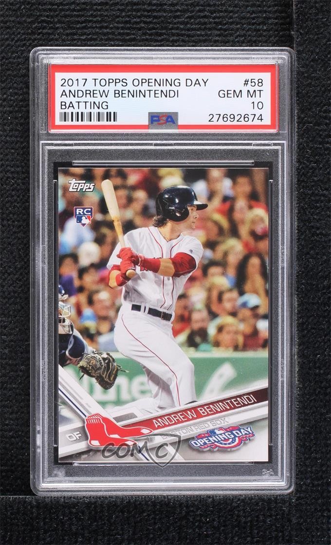 2017 Topps Opening Day Andrew Benintendi (Batting) #58 PSA 10 GEM MT gh4