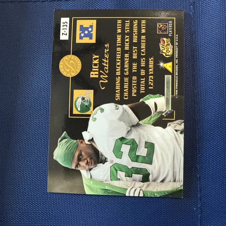 1996 Pinnacle Zenith - Proof Positive Ricky Watters #Z-135 Artist's Proof - Image 3 of 4