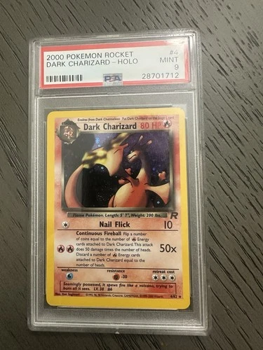 Pokémon TCG Dark Charizard Holo Rare PSA 9
