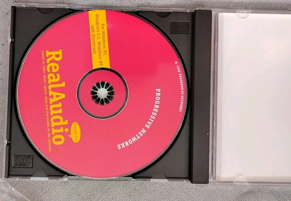 RealAudio Player Plus (1996, Progressive Networks) CD-ROM DISC & Case - Image 3 of 4