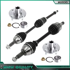 Front CV Axle Shaft + Wheel Hub Bearing For 2000-2009 2010 2011 Ford Focus 2.0L