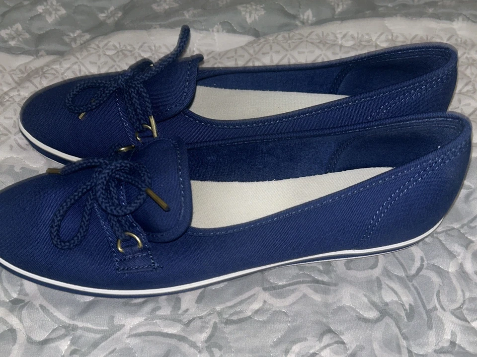 Tênis Feminino Vintage Keds Tam 9.5S Grasshoppers Azul Branco Estado Perfeito - Imagem 3 de 4