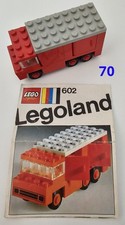 Lego Legoland 602 Geschlossener LKW Feuerwehr von 1970 mit Bauanleitung