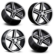 24black Mach Iroc Rims Wheel Tire 2553024 Gmc Chevy C10 Impala Ss 5x127 5x5