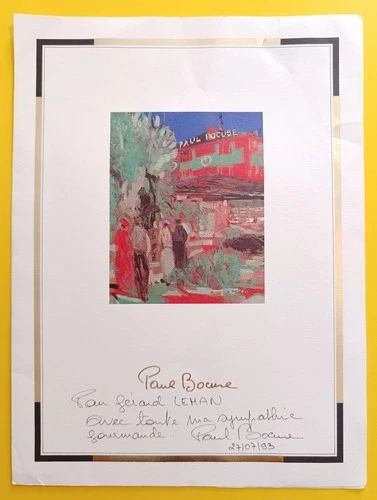 Paul Bocuse (1926-2018) - French chef - Rare signed large menu - 1993 - COA