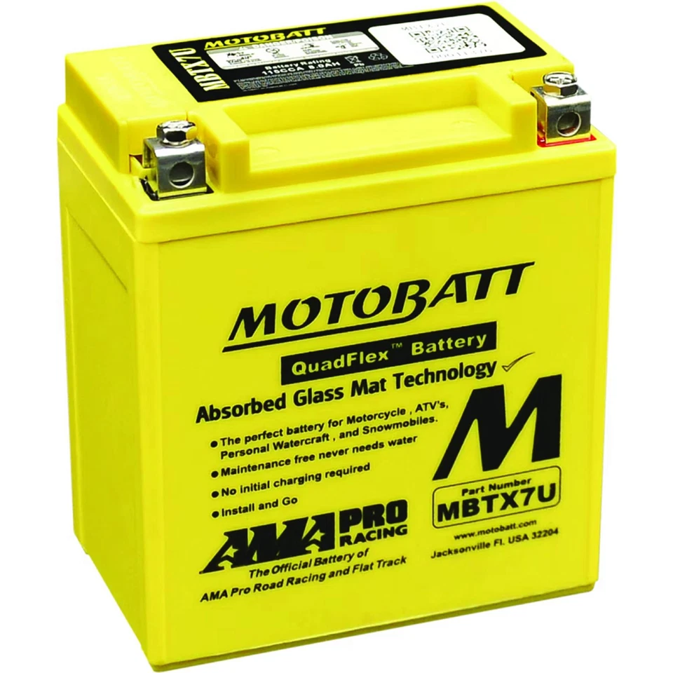 Motobatt Battery For Honda NX125 125cc 88-90 Foto 3 de 4