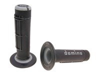 Griffe Satz Griffgummis Domino A020 Off-Road Halbwaffel Schwarz / Grau