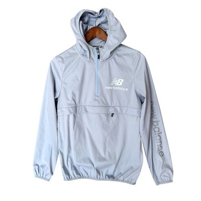 New Balance Light blue Hooded Windbreaker Pullover Jacket  M Athleisure Running