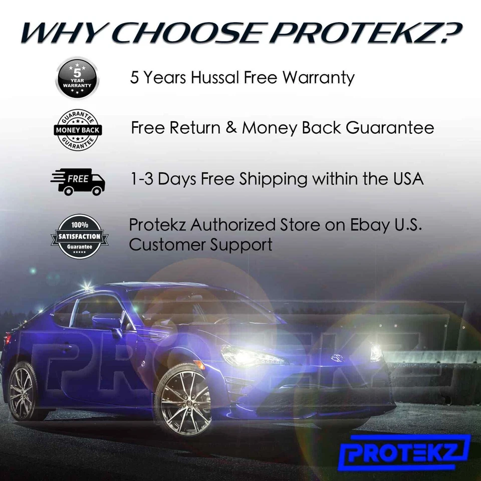 LED HID Headlight Protekz 6K Conversion kit 9006 6000K for 1993-1997 Volvo 850 B - Image 2 of 4