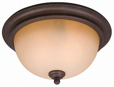 Bennington Antique Bronze 2 Light Flush Mount Fixture #101134