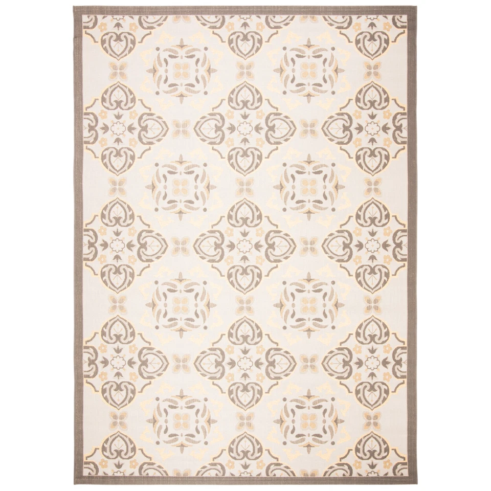 SAFAVIEH Outdoor CY7978-78A21 Courtyard Anthracite / Lt Grey Rug - Image 2 of 4