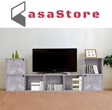 Scaffale Cubo Grigio Cemento Meubletmoi - Armadietto Moderno Per Conservazione - Foto 9