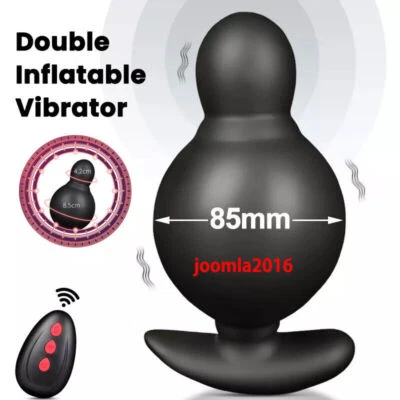 Inflatable-Adult-Wearable-Vibrator-Prostate-Massager-Anal-Butt-Plug-G-spot-Dildo