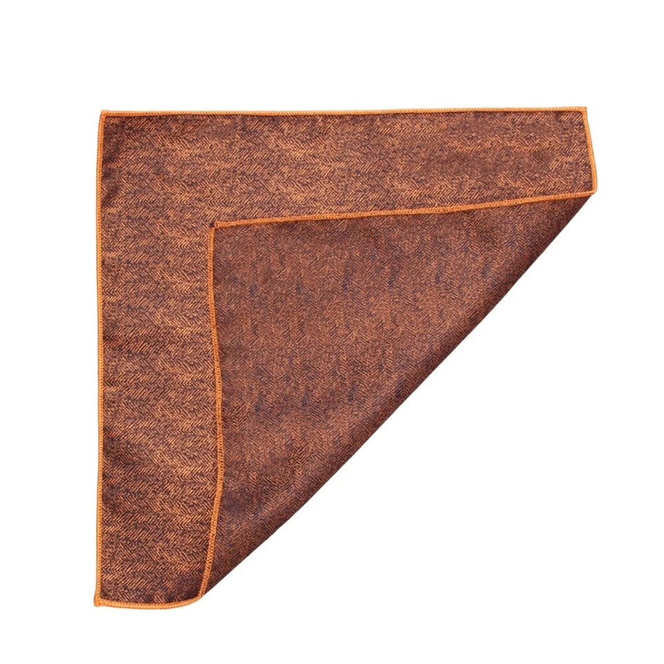 Pañuelo de caballero cuadrado de bolsillo con borde cosido de espiga liso para hombre Foto 2 de 2