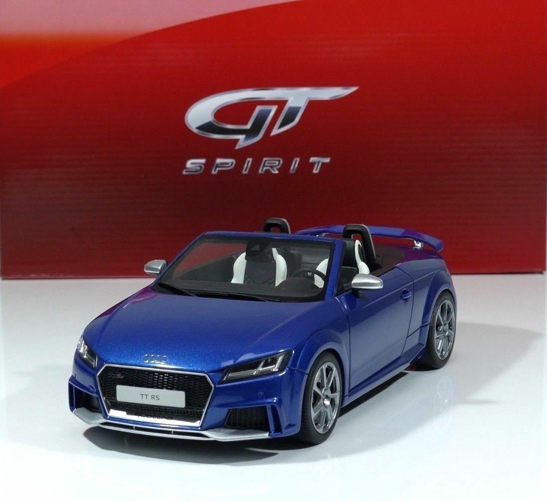 Audi TT RS Roadster Spirit 1/18 en résine bleue Sepang : une miniature haut de gamme
