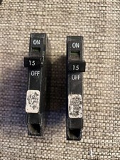 General Electric 15-Amp Thin Single-Pole Breaker TYPE THQP LOT OF 2