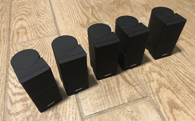 5 Premium Bose Jewel Cube Speakers Used Condition Black In Color
