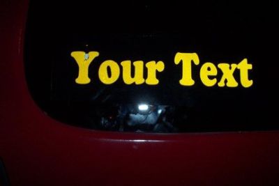 Custom REFLECTIVE Lettering Decal Sticker. Die Cut Any Font 
