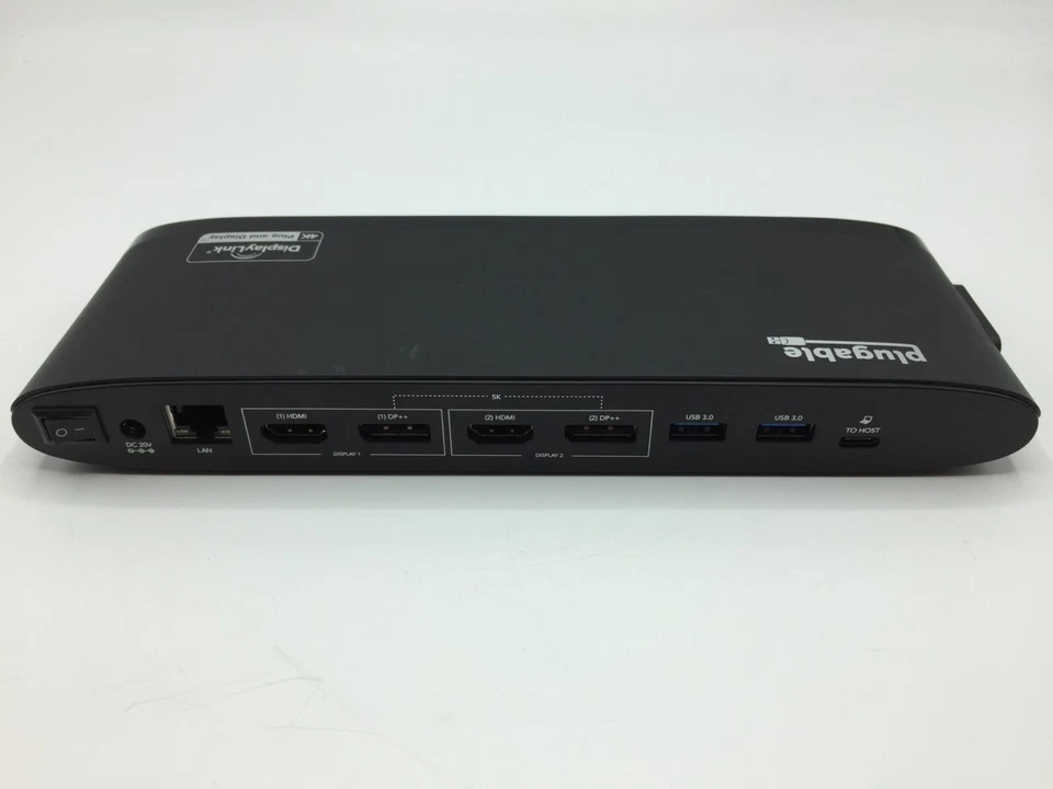 Plugable UD-6950H USB 3.0 Dual 4K Display Horizontal Docking Station *No PS* - Image 2 of 3