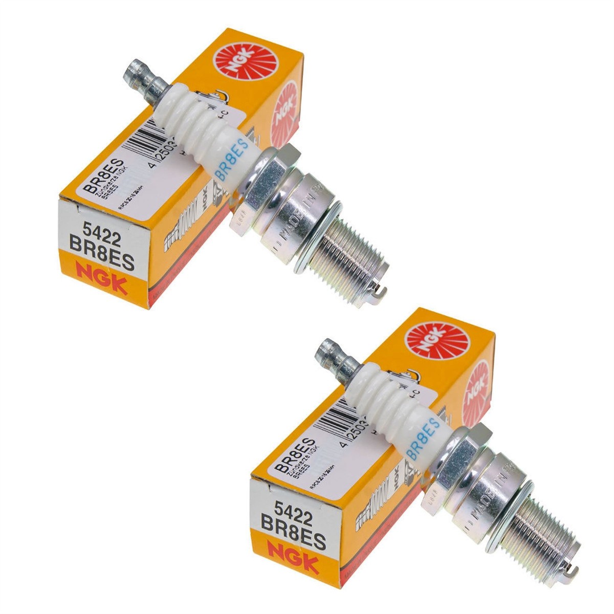 ユウ NGK BR8ES Spark Plugs Pack of 2 fits Kawasaki KDX 400 A 1980