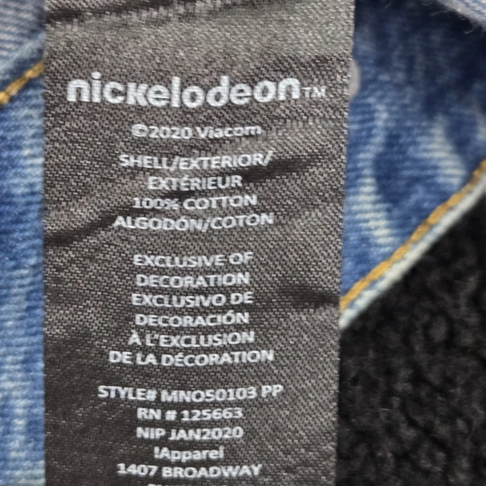 Chaqueta Members Only Men S Azul Denim Bob Esponja Logo Camionero Foto 3 de 4