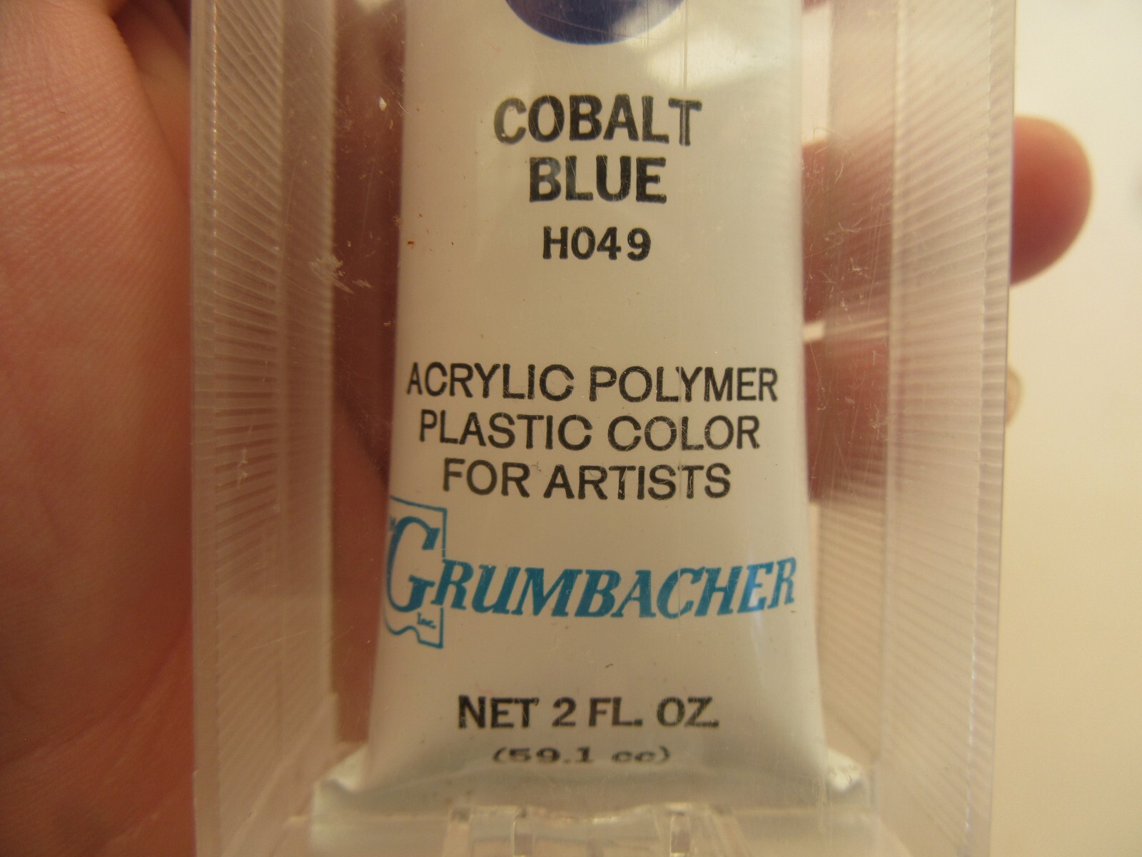 Grumbacher Hyplar, Cobalt Blue, HO49, Acrylic Polymer Plastic Color, 2 fl oz