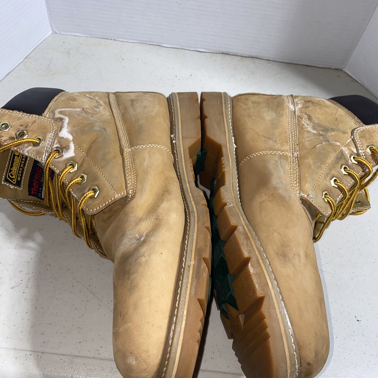 Coleman Workwear Steel Toe Suede Leather Men&rsquo;s Work Boots Size 15 3E