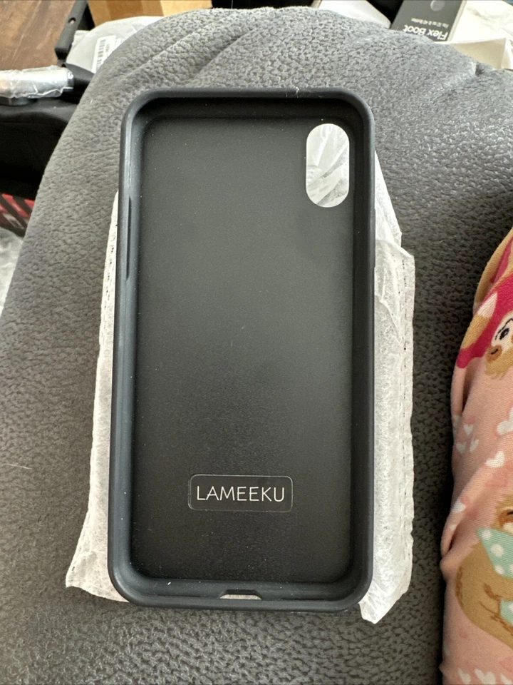 Funda tipo billetera Lameeku para iPhone XS/X (azul cian) Foto 2 de 4