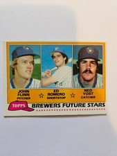 1981 TOPPS BREWERS FUTURE STARS JOHN FLINN/ED ROMERO/NED YOST #659 NM