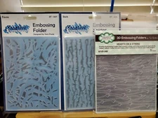 Creative Expressions Lot of 3 Embossing Folders. New