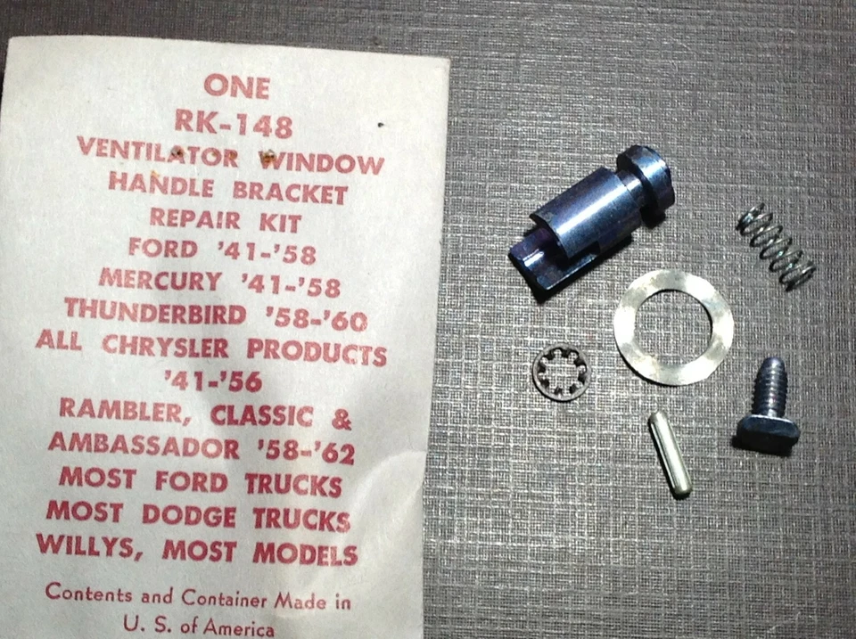 Kit de reparación de soporte de manija de ventana de ventilación NORS para 1958-1962 AMC Rambler Classic Foto 2 de 4