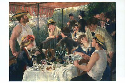 Luncheon of the Boating Party by Renoir, Classic Art Painting -- Modern Postcard