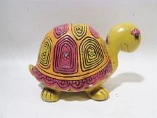 1969 R. Dakin Japan Midcentury Pop Art Turtle Still Figural Bank Flower Power