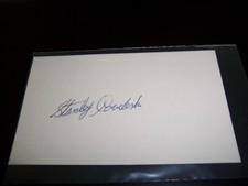 Stanley Coveleski Autographed Index Card New York Yankees Pitcher HOF