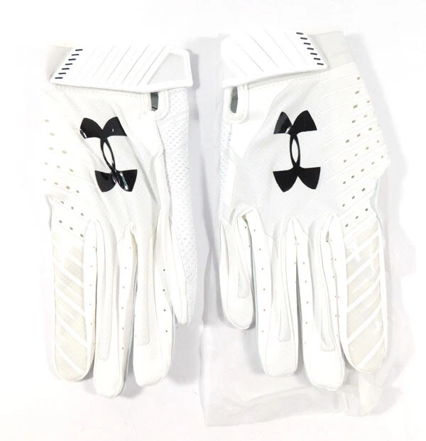 New Under Armour Spotlight Dallas Cowboys NFL White Receiver Gloves Size LG