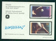 GERMAN SPORTS AID OLYMPIC COMMITTEE BLOCK DRAFTS !! TABLE TENNIS m4287