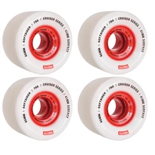 Globe Skateboard / Longboard / Cruiser Wheels Softsider 65mm 78A White/Red