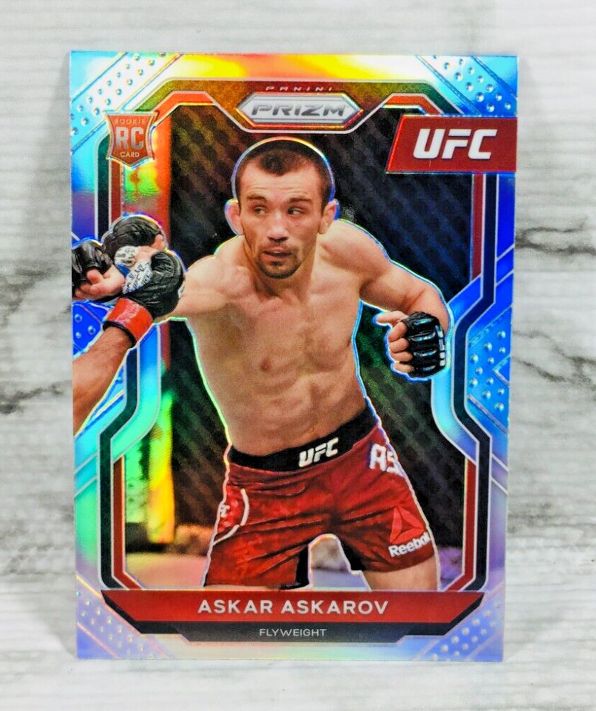 2021 PANINI UFC PRIZM #8 "ASKAR ASKAROV" SILVER PRIZM RC ROOKIE CARD (A)
