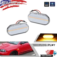 Clear Lens LED Side Marker Signal Lights For VW MK4 Golf Jetta GTI R32 Passat B5