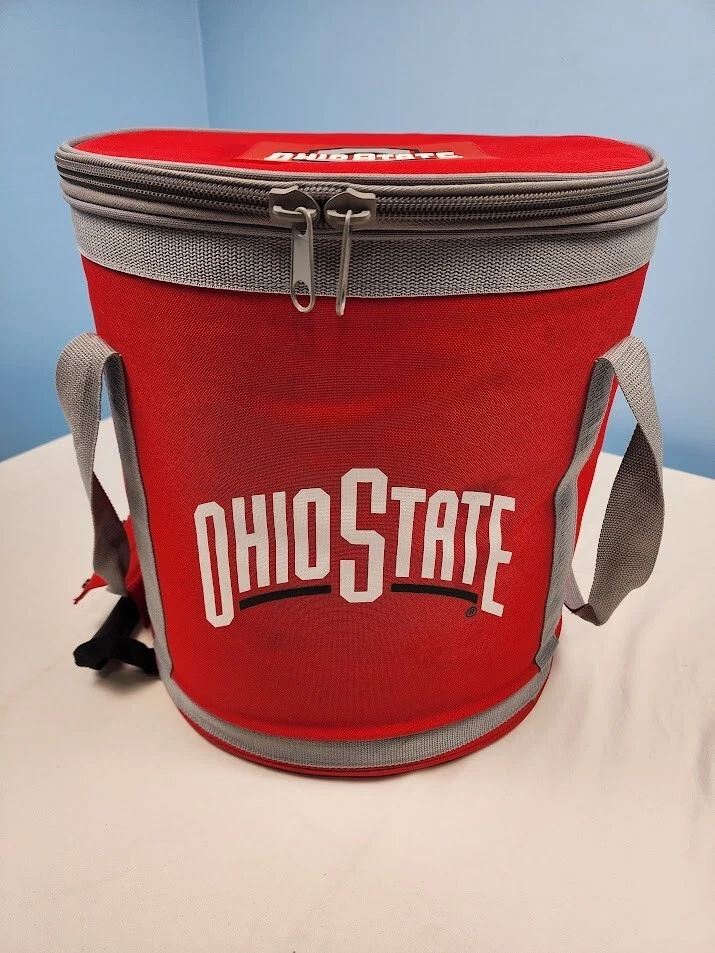 "Bolso cubo de béisbol NCAA Ohio State Red Rawlings Coleman refrigerador frío 15""x14""" Foto 2 de 4