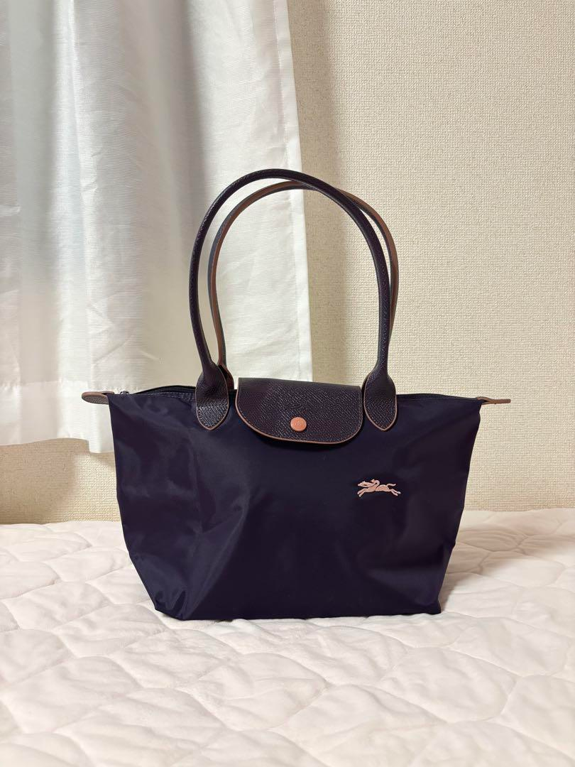 Longchamp Le Pliage Horse Tote Shoulder Bag M Purple Outlet From Japan Brand New