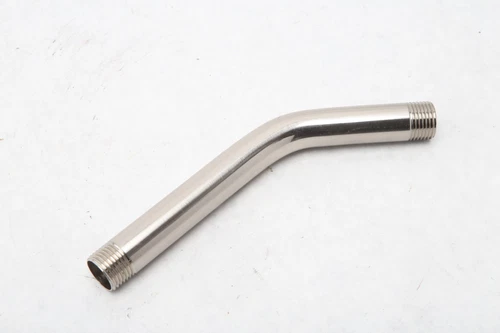 Signature Hardware 231894 8" Wall Mounted Standard Arm Flange Brush Nickel B32 - Picture 1 of 3