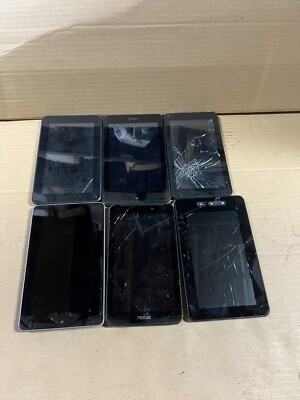 Lot of 6 As Is Tablets  Assorted 7  Not Working Android Acer Asus Google Nexus
