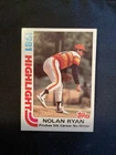 1982 Topps Nolan Ryan #5 HOF “1981 Highlight” Card.            JT31