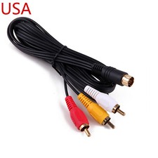 Audio Video AV Cable fits Sega Saturn A/V 1.8m 6ft Feet RCA Connection Cord