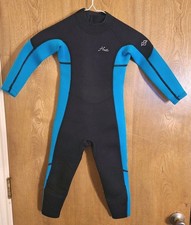 Herto Guardian Wetsuit Size 5 Black/Teal Blue Neoprene Scuba Divers Wetsuit