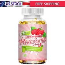 120 Vitamin E Capsule 1000IU Hair Skin Nail, Face Health, Immune Support Caps